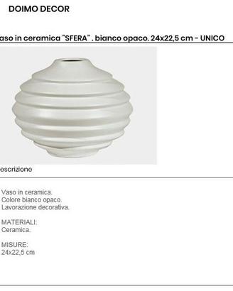 Vasi d'arredo di design DOIMO bianco e beige