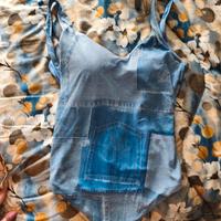 Costume intero Calzedonia blu jeans con coppe