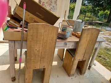 sedie rustiche legno massello