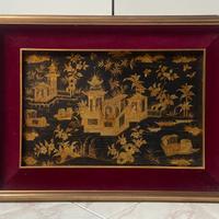 Pannello cinese laccato - prima meta ‘900