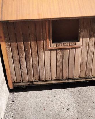 casa artigianale con ruote per cane