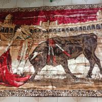 Tappeto decorativo 120x170 con toro e torero