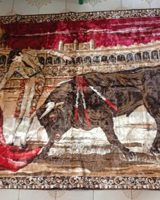 Tappeto decorativo 120x170 con toro e torero