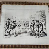 Coppia incisioni di Bartolomeo Pinelli