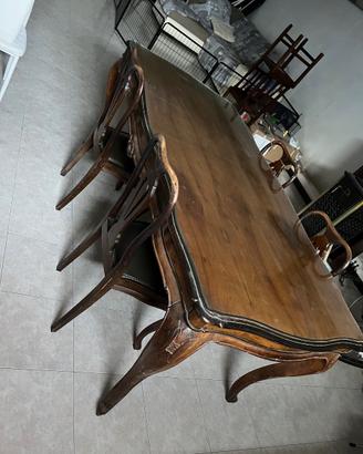 Tavolo stile antico + sedie