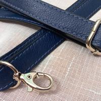 Tracolla per borsa a spalla in pelle Blu mai usata