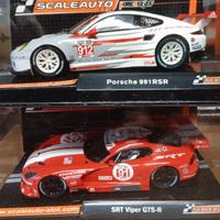Slotcar Coppia Porsche 991 e Dodge Viper Gts Nuove