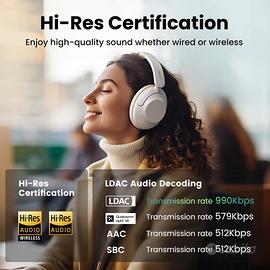 Cuffie Bluetooth + Mic + 90 ore autonomia NUOVE
