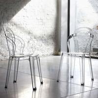 4 Sedie policarbonato trasparente stile Kartell