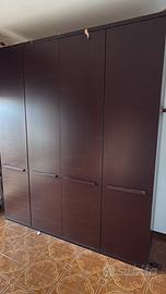 Armadio 4 ante rovere