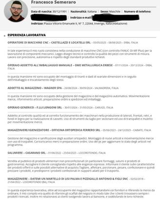 Operaio/Magazziniere