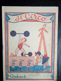 Quaderno scolastico Il Circo anni 50