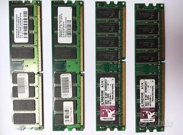 4 banchi ram ddr 400 due kingstone e due vdata