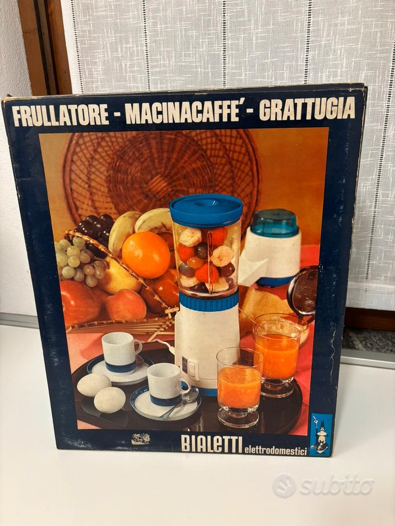 Macinacaffè elettrico vintage, macina caffè Bialetti, funzionante, con  scatola.