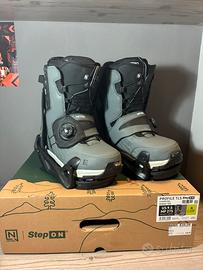 Scarponi snowboard con relativi attacchi  Step on