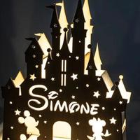 lampada personalizzata  legno natale idea nascita 