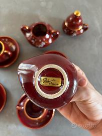 Set da caffè vintage in porcellana Pâte de France”