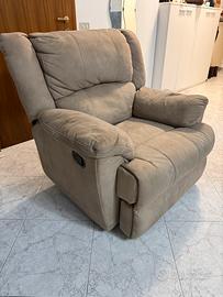 Poltrona Beige in tessuto