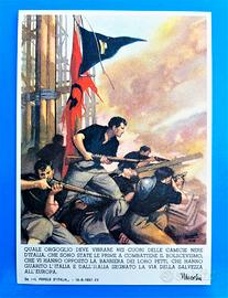 Cartolina epoca fascista propaganda ANTIBOLSCEVICA