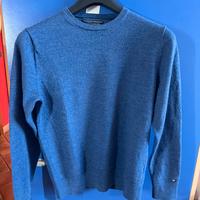 Maglione Tommy Hilfiger Uomo 100% Lana Blu