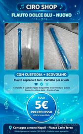 Flauto scolastico di colore blu