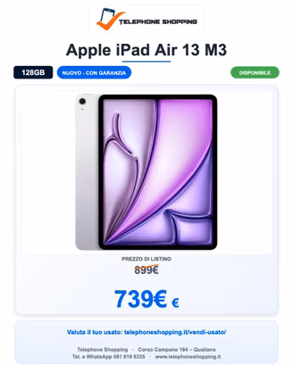 Apple iPad Air 13 M3 128GB Nuovo