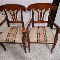 sedie poltroncine legno