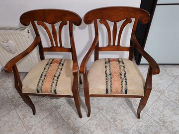 sedie poltroncine legno