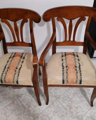 sedie poltroncine legno