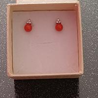 Orecchini argento e corallo 