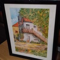 Stampa con cornice raffigurante villetta 