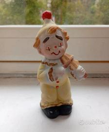 statuina clown violinista vintage 