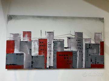 Quadri con dettagli rossi