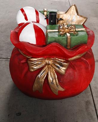 Base Albero Natale Sacco Rosso Oro