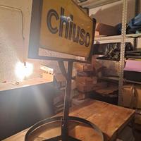 Cartello Aperto-Chiuso modernariato