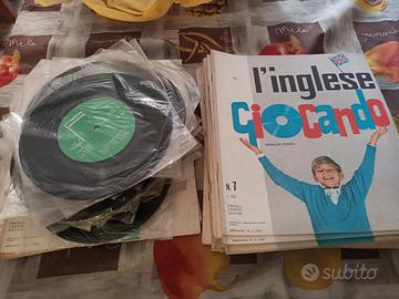 Corso inglese dischi vinile e fascicoli vintage 66