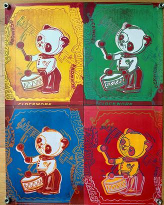Poster vintage WARHOL ANDY FOUR PANDAS, 1983