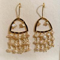 Orecchini vintage oro 18 kt 750 e perle scaramazze