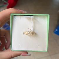 Anello con 3 cuori in zirconi