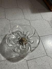 Centrotavola in vetro con base in Argento