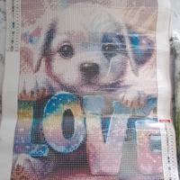 diamond painting cagnolino love