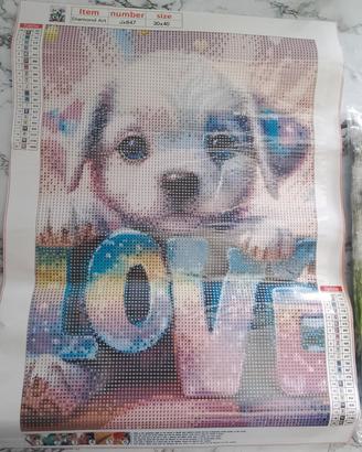 diamond painting cagnolino love