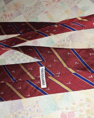 Trussardi cravatta regimental vintage 