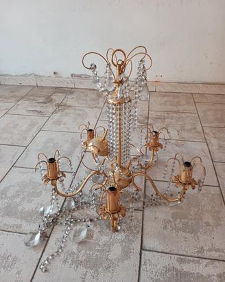 lampadario dorato