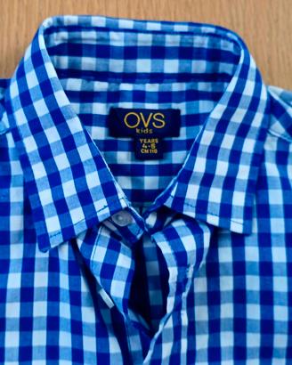 Camicia blu a quadri OVS Kids