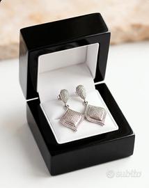 Orecchini pendenti geometrici  in argento 925