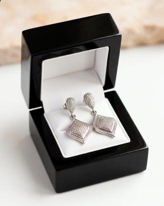 Orecchini pendenti geometrici  in argento 925