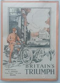 Catalogo originale moto TRIUMPH 1927 OPESSI Milano