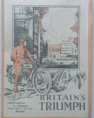 Catalogo originale moto TRIUMPH 1927 OPESSI Milano