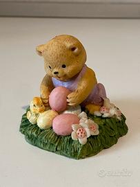 Statuina decorata a mano Orso Pasquale